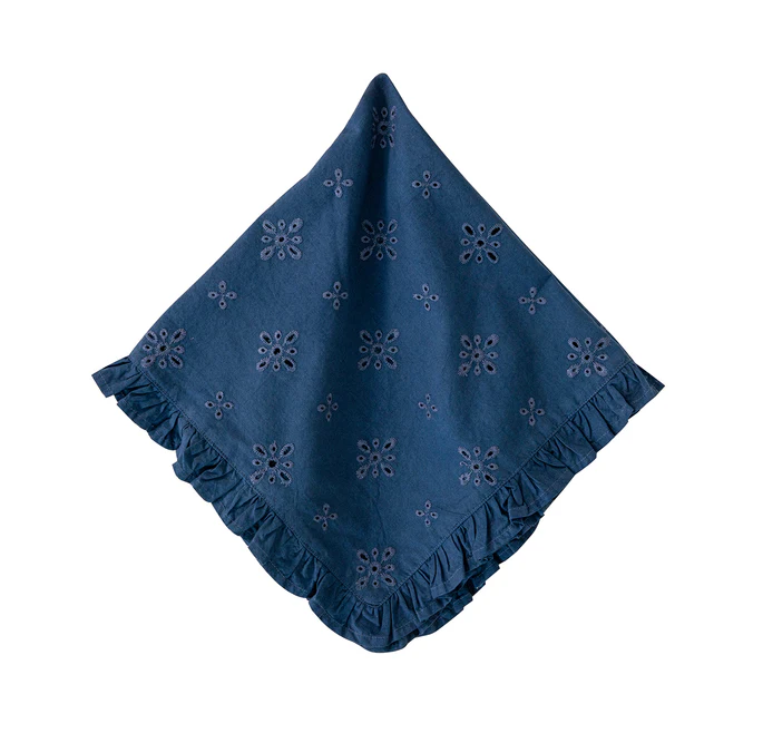 Juliska Eyelet Napkin -Navy