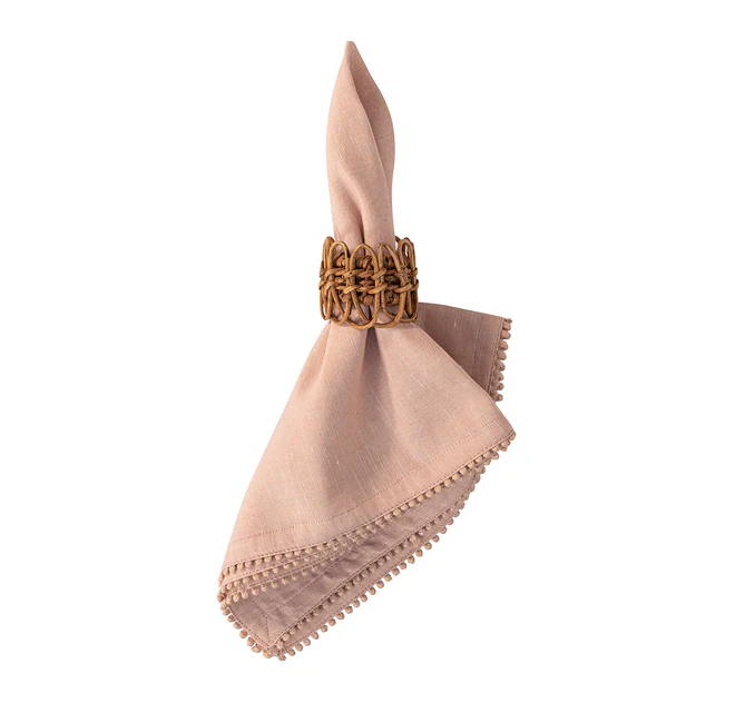 Juliska Berry Trim Napkin -Blush