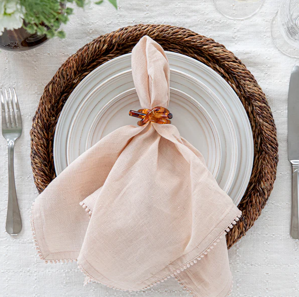 Juliska Berry Trim Napkin -Blush