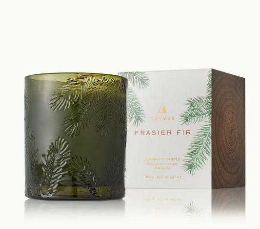 Thymes Frasier Fir Green Glass Candle