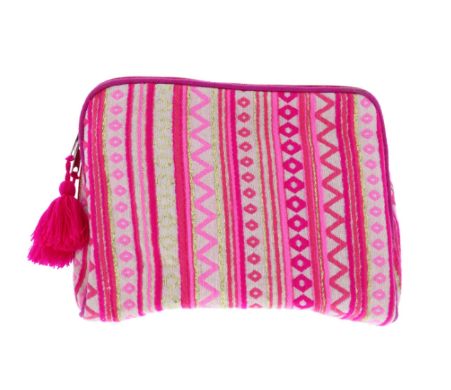 Jane Marie Poppin Pink Large Zipper Pouch