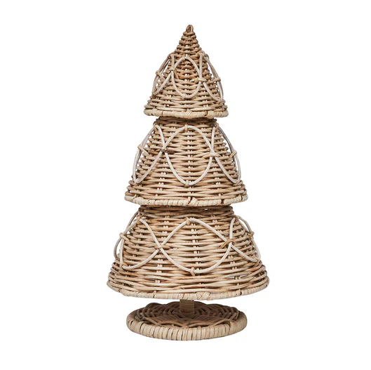 Juliska Provence Rattan 16 Inch Christmas Tree- Whitewash