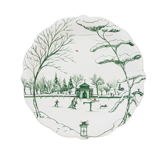 Juliska Country Estate Winter Frolic Party Plate Assorted Set of 4 - Evergreen