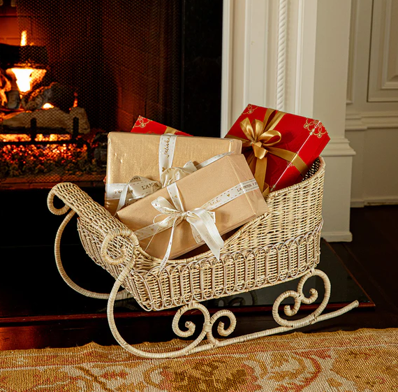 Provence Rattan Sleigh - Whitewash