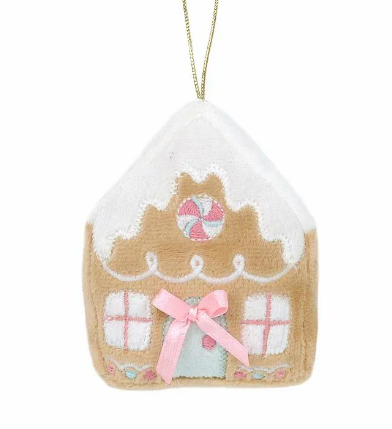 Mon Ami Gingerbread House Plush Ornament