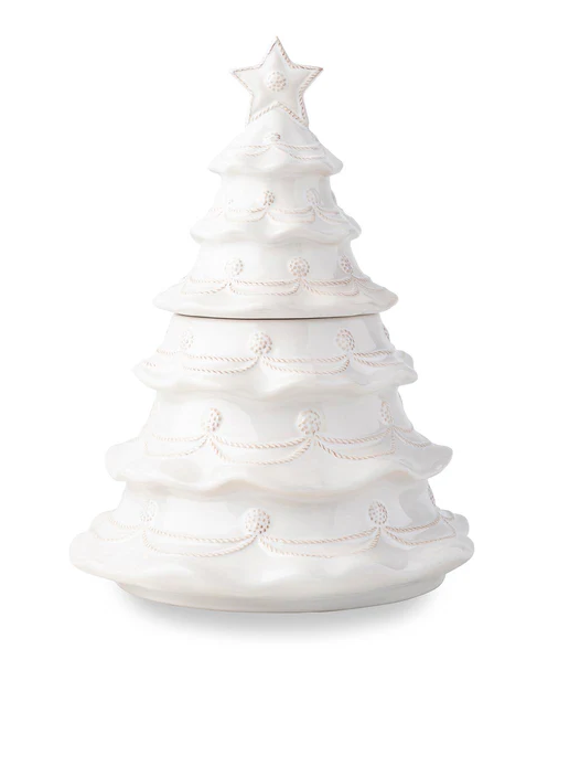 Juliska Berry & Thread Christmas Tree Cookie Jar - Whitewash