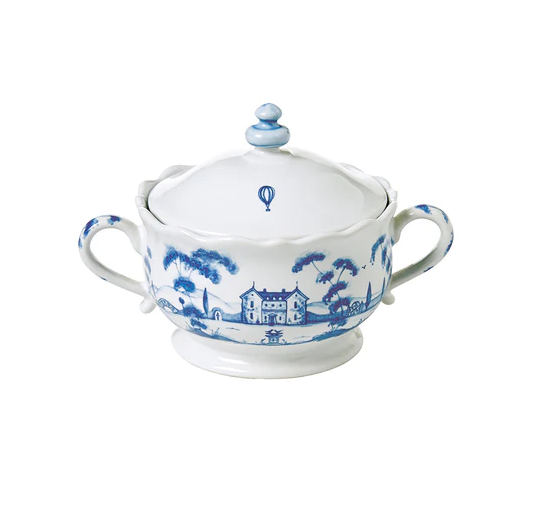 Juliska Country Estate Delft Blue Sugar Bowl with Lid