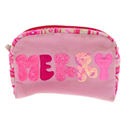 Jane Marie Pink Merry Multi-Purpose Zipper Pouch