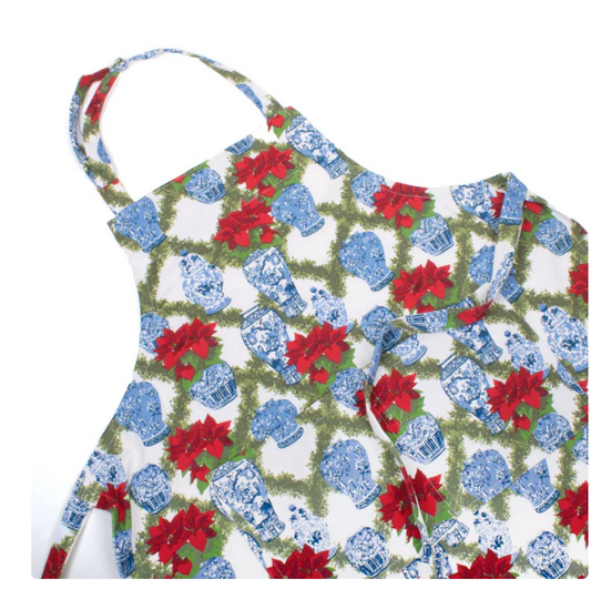 8 Oak Lane Poinsettias Apron