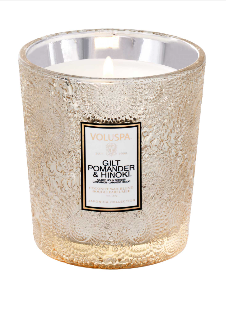 Voluspa Gilt Pomander & Hinoki Classic Candle