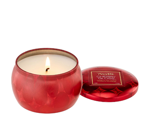 Voluspa Cherry Gloss Mini Tin Candle