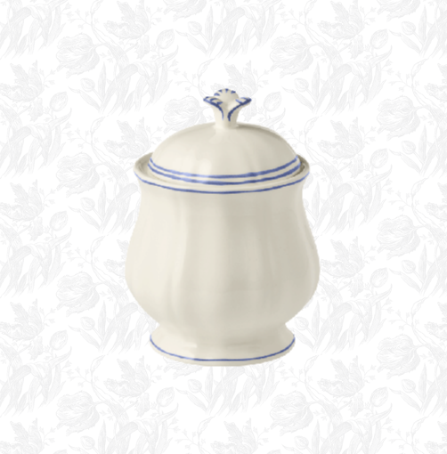 Gien Filet Bleu Sugar Bowl