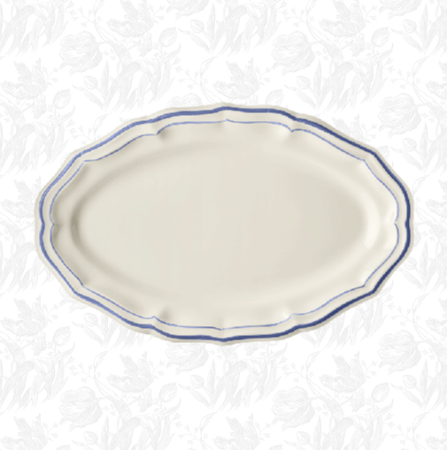 Gien Filet Bleu Oval Platter