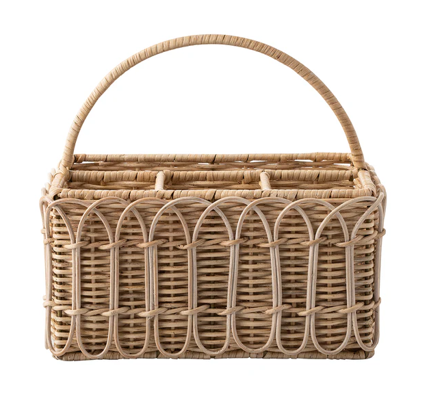 Juliska Provence Rattan Whitewash Silverware Caddy