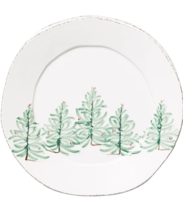 Vietri Lastra Holiday Round Platter