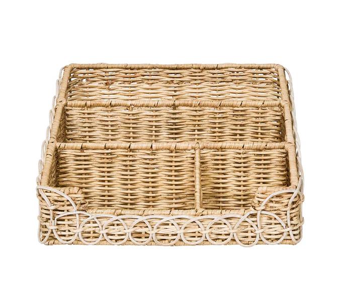 Provence Rattan Stationary Holder - Whitewash