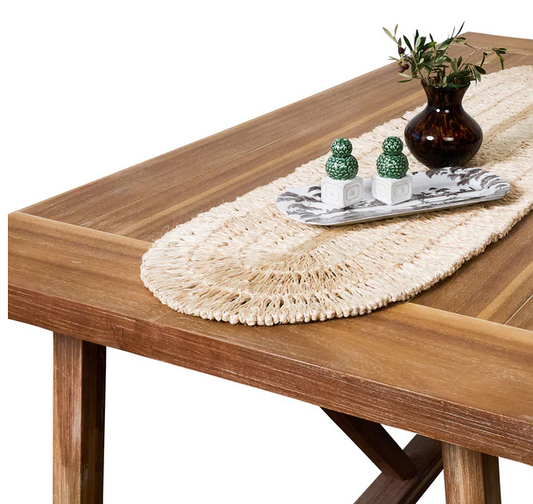Juliska Straw Loop 16X60 Table Runner- Natural