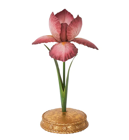 Meadow Walk Iris 9'' Candlestick- Pink