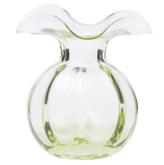 Vietri Hibiscus Glass Green Medium Fluted Vase