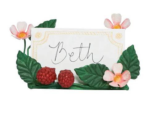 Juliska Meadow Walk Raspberries Place Card Holder