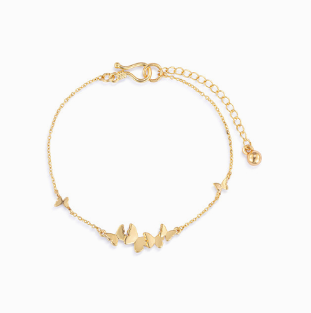 Demdaco Butterfly Cluster Gold Bracelet 6.5in
