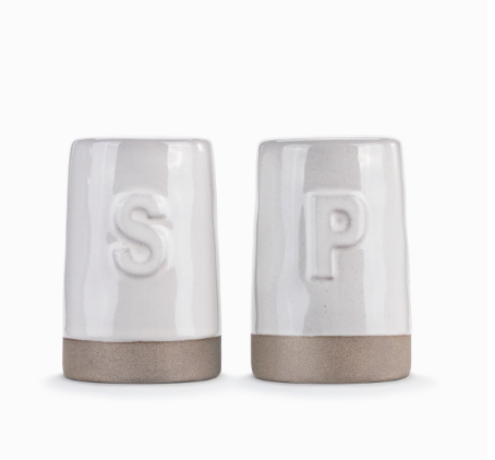 Demdaco White Gather Round Salt & Pepper - Set of 2