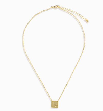 Heart Charm Gold Necklace 16in
