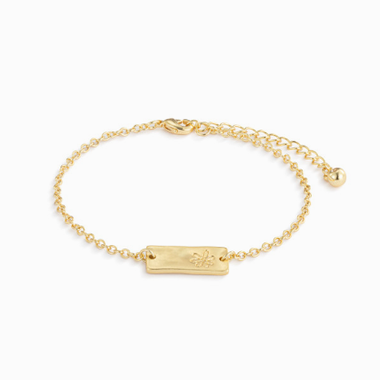 Daisy Charm Gold Bracelet 6.5in