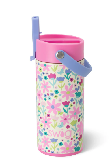 Swig Flower Power Flip + Sip Slim Tumbler 12oz