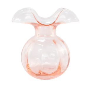 Vietri Hibiscus Glass Pink Bud Vase