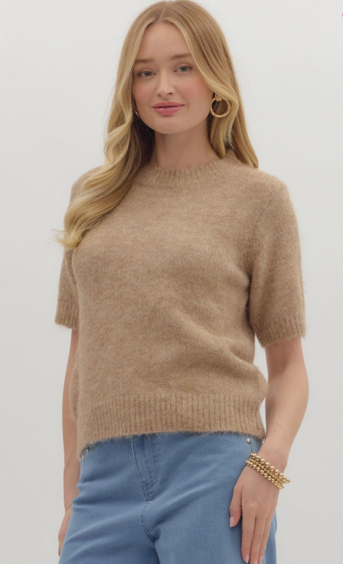 Almond Haze Sweater Top