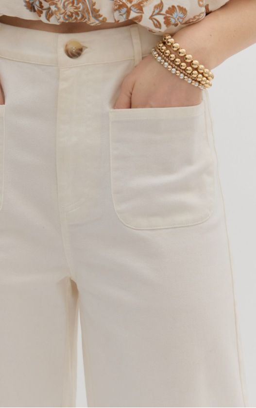 Vanilla Sky Wide-Leg Jeans