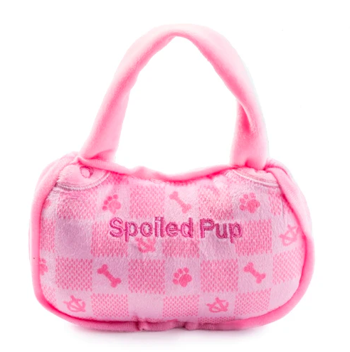 Haute Diggity Dog Pink Checker Chewy Vuiton Handbag