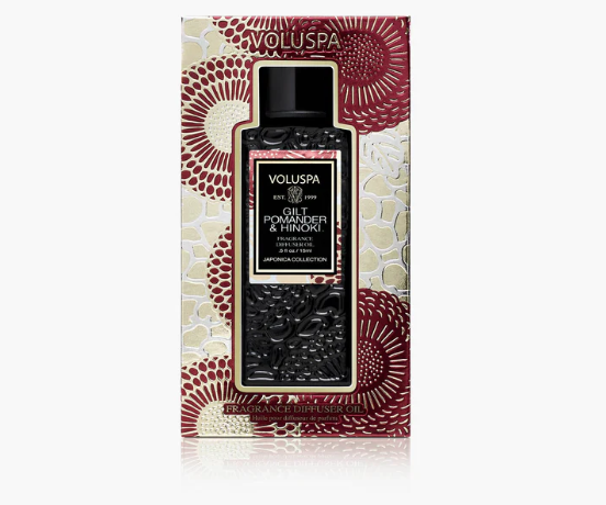 Voluspa Gilt Pomander & Hinoki Ultrasonic Diffuser Fragrance Oil