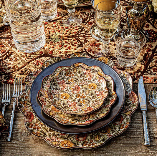 Willa Cocktail Plate Set- Amber