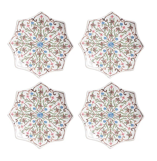 Juliska Villa Seville Scalloped Side/Cocktail Plate Set/4 - Chambray
