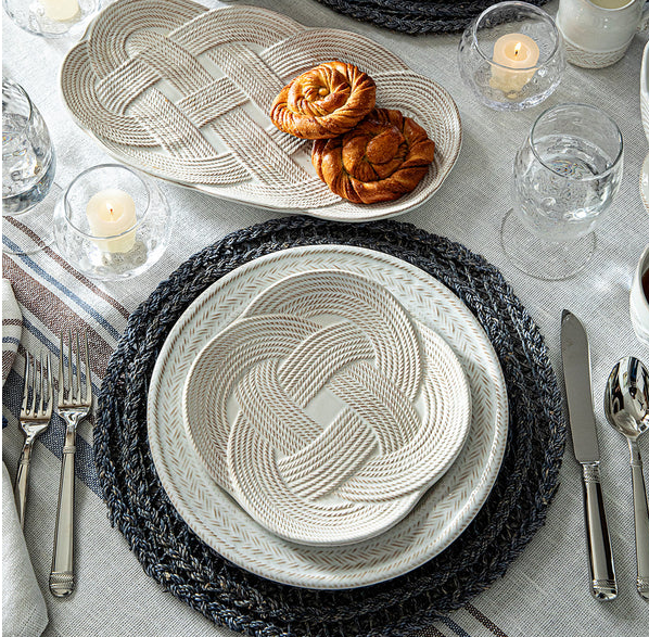 Juliska Le Panier Mystic Knot Dessert/Salad Plate - Whitewash