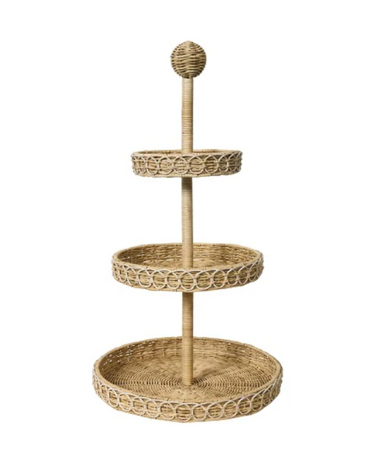 Juliska Provence Rattan 3-Tier Shelving Unit