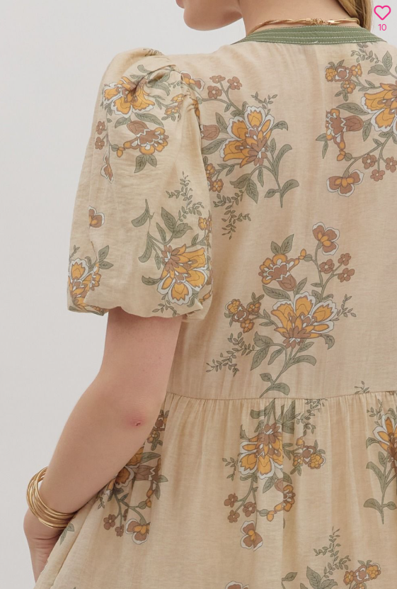Entro Golden Fields Mini Dress