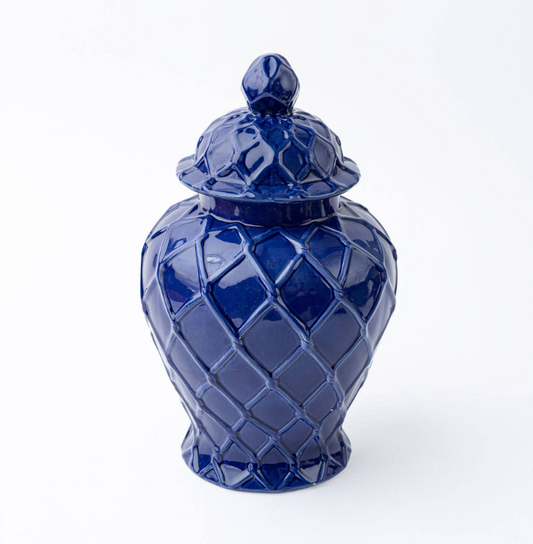 8 Oak Lane Navy Textured Ginger Jar