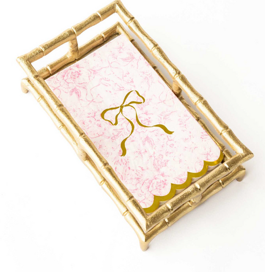 8 Oak Lane Pink Bow Toile Paper Guest Towel Packs