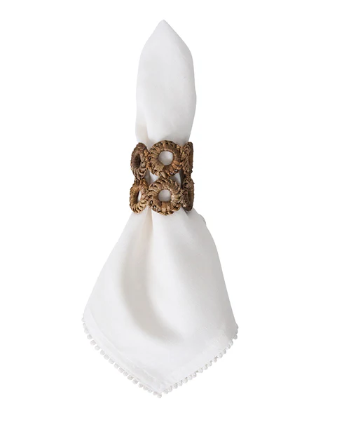 Rustic Ring Napkin Ring Set - Natural