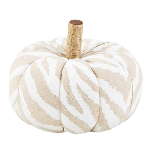 MudPie Small Zebra Print Pumpkin