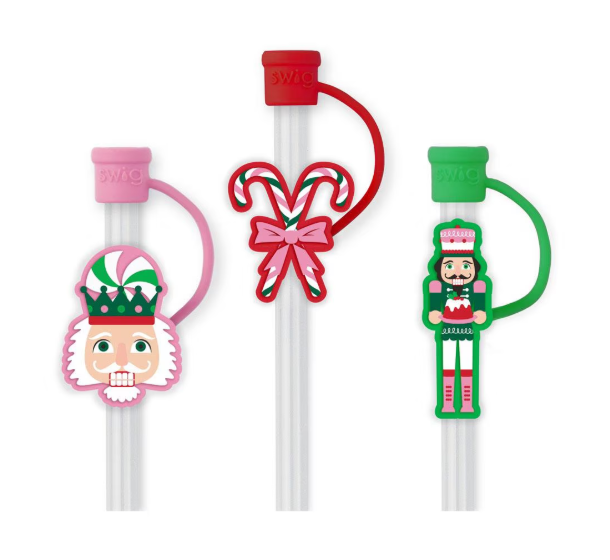 Swig Sugar Plum Soldiers Straw Topper Set
