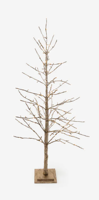 180 LED Champagne Glitter Tree with Adapter - Small