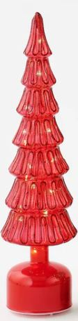 180 Revolving Lighted Glass Tree - 5 Assorted