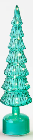 180 Revolving Lighted Glass Tree - 5 Assorted