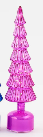 180 Revolving Lighted Glass Tree - 5 Assorted