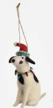 180 Holiday Dog Ornament - 4 Assorted