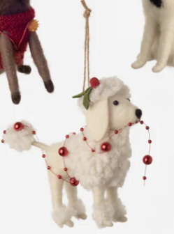 180 Holiday Dog Ornament - 4 Assorted